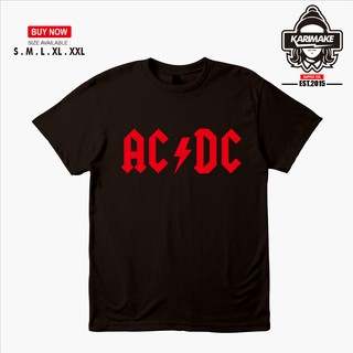 เสื้อยืดผ้าฝ้ายพิมพ์ลายแฟชั่น เสื้อยืด พิมพ์ลายโลโก้วง Acdc Music สําหรับผู้ชาย