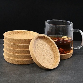 [KLOWARE] 5 DRINKS COASTERS NATURAL WOOD CORK HOME KITCHEN TABLE HOT MUG CUP MAT