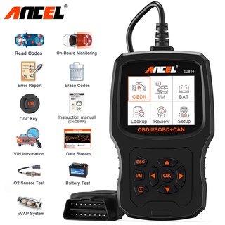 เครื่องสแกนเนอร์ EU510 OBD2 สําหรับ Renault Citroen Peugeot Opel VW OBD เครื่องมือวิเคราะห์แบตเตอรี่รถยนต์