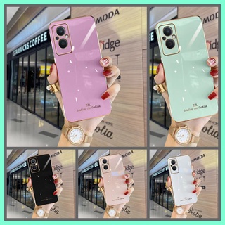 【ใหม่】เคส OPPO Reno7Z 5G Reno7 5G Reno7Pro 5G ขอบตรง 90° เคสโทรศัพท์แบบชุบไฟฟ้า