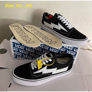 100%Vans revenge x storm black : สีดํา รองเท้าลำลองชาย/หญิง สินค้าถายจางงานจริง100%