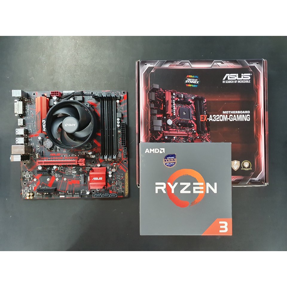 RYZEN3 1200 + MAINBOARD มือสอง มีประกันศูนย์