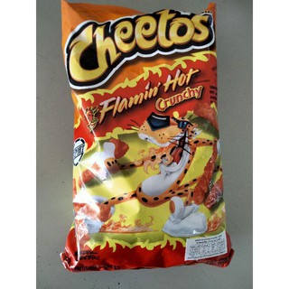 Cheetos Flamin Hot Crunchy Cheese 8oz ข้าวโพด อบกรอบ รส เนยแข็ง ชีโตส