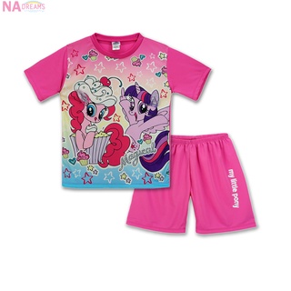 My Little Pony ชุดเซตเด็ก ชุดเสื้อกางเกงสปอร์ต ชุดเด็กผู้หญิง ลายโพนี่ จาก NADreams สีชมพู