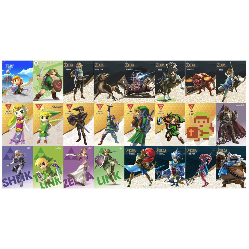 [พร้อมส่ง] amiibo card : Zelda    set 33 ใบ ใช้ได้ทุกภาค