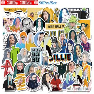 ❉ Billie Eilish Series 01 - Pop Singer Superstar สติ๊กเกอร์ ❉ 50Pcs/Set DIY Fashion Mixed Doodle Decals สติ๊กเกอร์