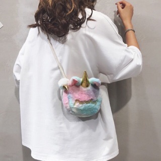 กระเป๋าจิ๋วสะพายข้างยูนิคอร์น กระเป๋าสะพายUnicorn Rainbow กระเป๋าสะพายยูนิคอร์นสีรุ้ง