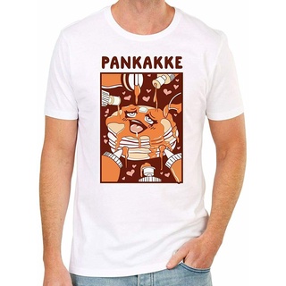 Pankakke เสื้อยืดลําลองแฟชั่น แขนสั้น พิมพ์ลาย Ecchi Food Hentai Funny Cake-Cupkakke Match