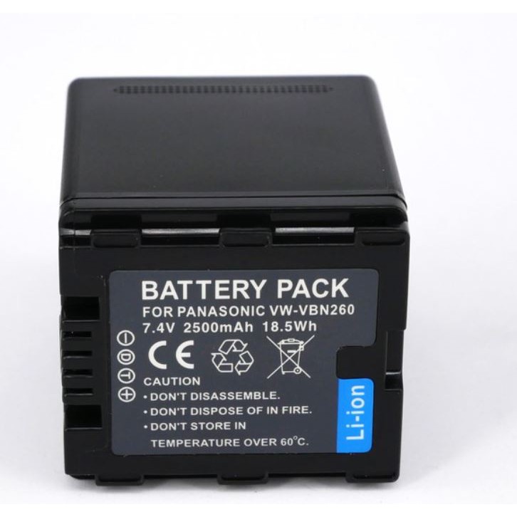 แบตกล้อง PANASONIC VBN 260 For PANASONIC HDC-TM900 HDC HS900 SD800 SD  VW-VBN260, VBN390 Battery for