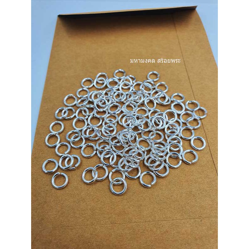 SLS046 ห่วงเงินแท้ ขนาด 10*2 mm สำหรับห้อยพระ สร้อยคอ สร้อยข้อมือ