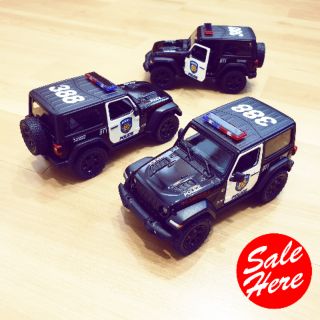 DIE CAST [JEEP WRANGLER] รถตำรวจ ของเล่นและสะสมรถเหล็กมีลาน รถเหล็กSCALE 1:34