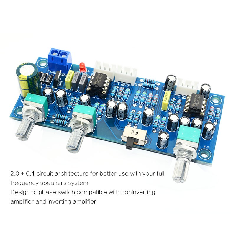 2.1 Channel Subwoofer Preamp Board Low Pass Filter Pre-Amp Ne5532 ราคา ถูกที่สุด ดีลบีเคเค แกลเลอรีภาพที่ 3