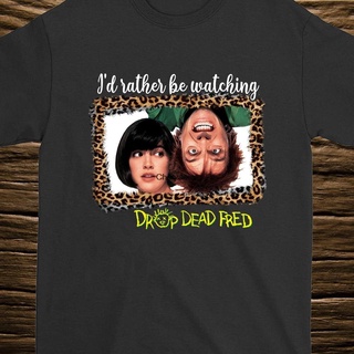 คอลูกเรือใหม่ เสื้อยืดผ้าฝ้าย 100% พิมพ์ลาย Dead Fred Tv Show Leopard Day ของขวัญวันพ่อ สําหรับผู้ชาย Dpgojn57Bahbhg01 X