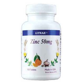 Lynae Zinc 50mg Vitamin USA ไลเน่ ซิงค์กลูโคเน็ต 50มก 100 เม็ด x 1 ขวด