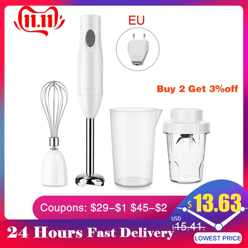 4in1 Hand Blender Stainless Steel Immersion Hand Stick Blender