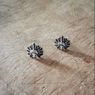 Silver earrings ต่างหูเงินแท้ อาปาเช่ อินเดียแดง Apache silver earrings