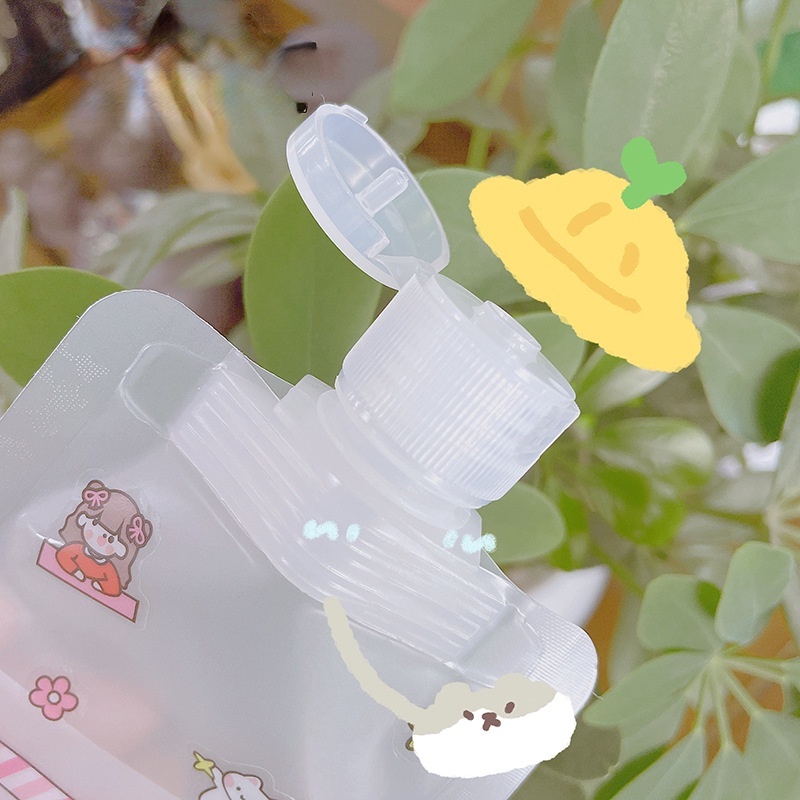 กระเป๋าใส่ขวดโลชั่น แชมพู เครื่องสําอาง ลายการ์ตูนน่ารัก ขนาด 30 มล. 50 มล. 100 มล. สําหรับเดินทาง