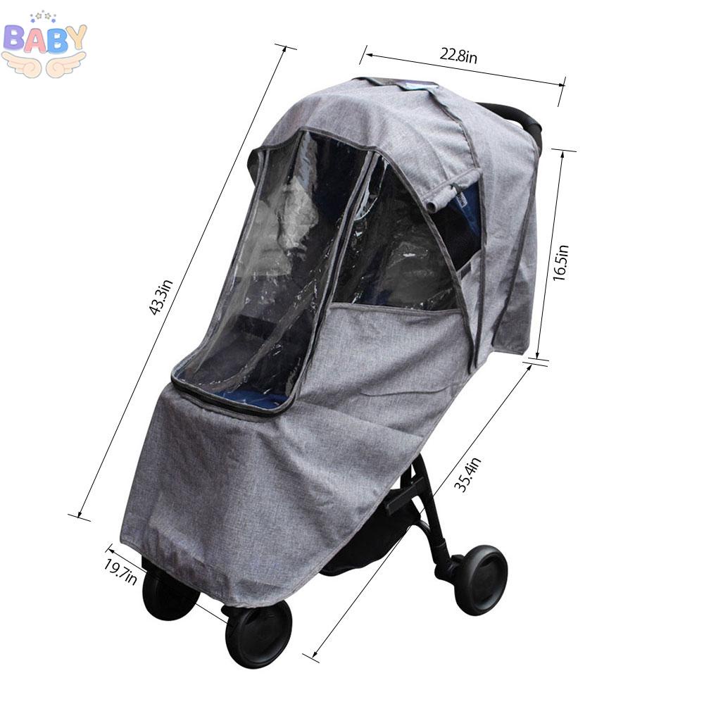 ผ้าคลุมรถเข็นเด็ก กันฝน กันน้ํา กันลม พร้อมซิป และช่องระบายอากาศ สําหรับกลางแจ้ง@ST-BA1-SHCYC9017 - รูปที่ 2