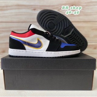 NIKE AIR JORDAN AJ1 LOW RED BLACK BLUE WHITE