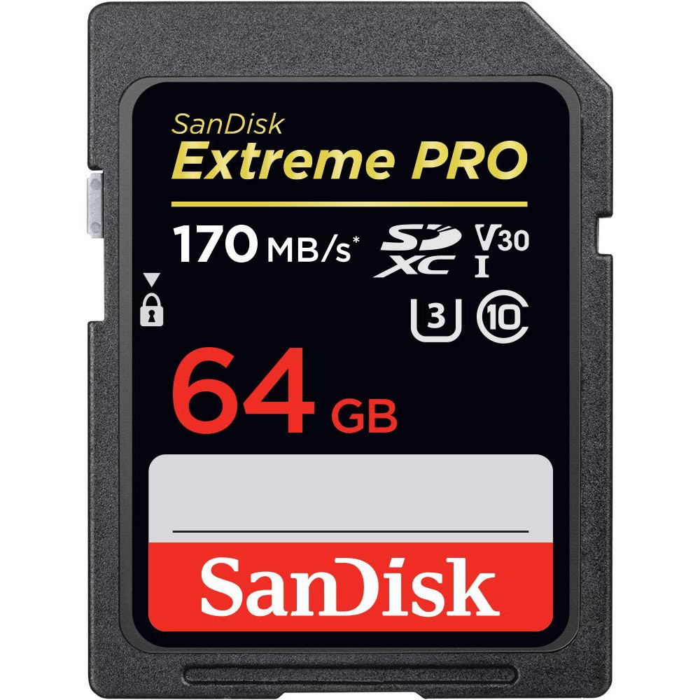 ◘₪SanDisk Extreme Pro SD Card 64GB (170MB/s)  SDSDXXY-064G-GN4IN ประกันศูนย์ไทย