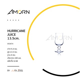 ( AMORN )  HURRICANE JUICE - แก้วขา แก้วแฮนด์เมท