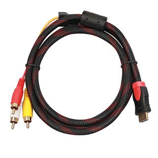 อะแดปเตอร์ 5ft HDMI Male to RCA Video Audio AV สำหรับ PS3 XBOX One Wii SG