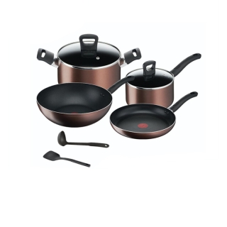 [โค้ดลด12%TEFAL7D12] Tefal เซ็ตเครื่องครัว8ชิ้น Day By Day ก้นอินดักชั่น รุ่น G143S895