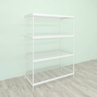 Chandee ชั้นวางของ 4ชั้น 90x45x120 เส้นลวดตรง White(เสา8ท่อน) 1ชิ้น/ออเดอร์