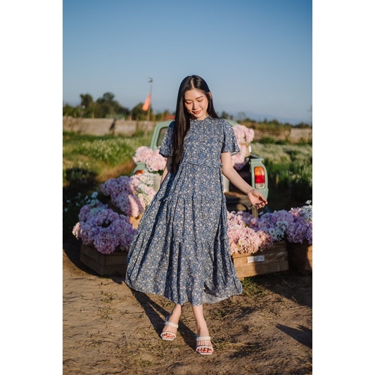 Blue Jamille Dress *สินค้าขายดี*
