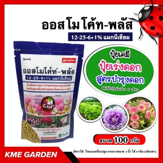 🪴ปุ๋ยเกร็ด🪴 ออสโมโค้ท พลัส สูตร 12-25-6+1% แมกนีเซียม ขนาด 100กรัม โซตัส ปุ๋ยเร่งดอก ปุ๋ยเคมี เกษตร สวน บอนสี