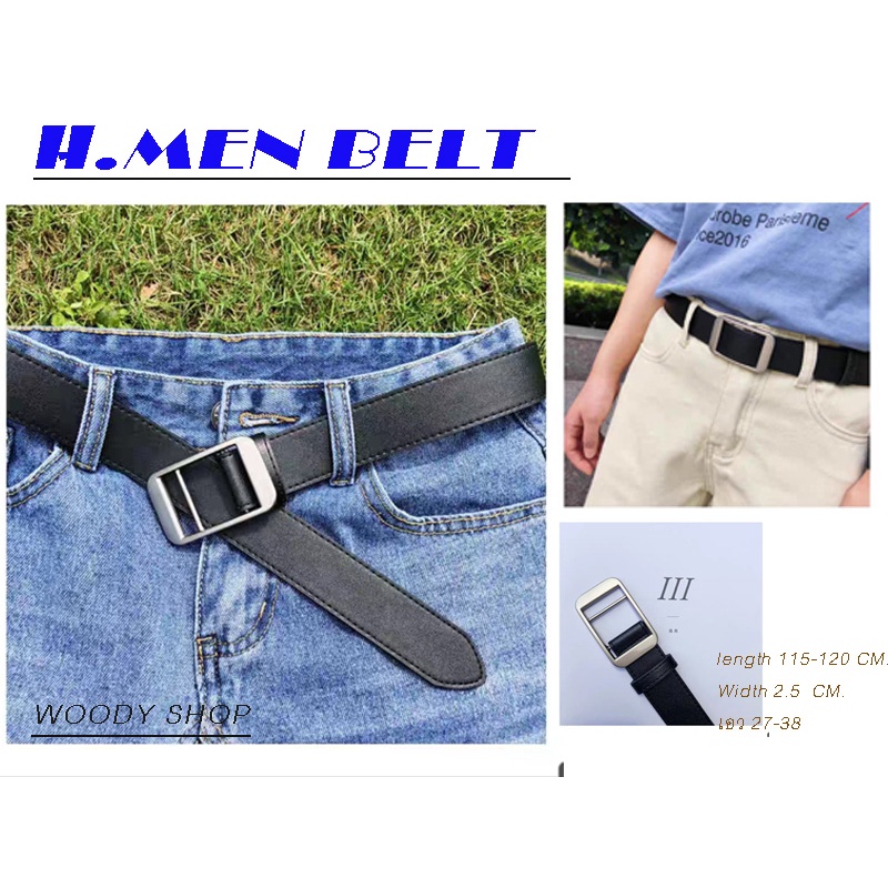 เข็มขัด เข็มขัดผู้ชาย หัวออัลลอยด์ ไม่เป็นสนิม ไม่ต้องเจาะรู AH-BELT พร้อมส่งจากไทย