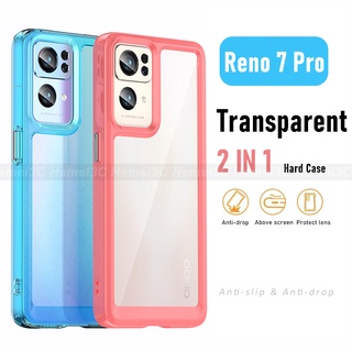 Oppo Reno 7 Reno7 Pro 5G เคสโทรศัพท์อะคริลิคใส กันกระแทก แบบแข็ง