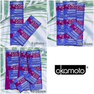 (OKAMOTO®) Beyond Seven Sheerlon Latex Male Condom Studded 5, 10 or 20 Pieces โอกาโมโต ถุงยางอนามัย รุ่นมีปุ่ม คอนดอม