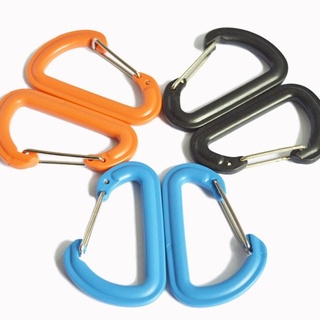 คุณภาพ Outdoor D-shape Portable Safe Quickdraw Carabiner อุปกรณ์เสริมสำหรับการปีนเขา