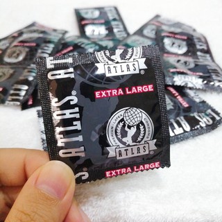 Atlas® Extra Large Premium Lubricated Latex Condoms 5, 10 or 20 pieces 56 mm ถุงยางอนามัยขนาดใหญ่พิเศษ รูปทรงมาตรฐาน