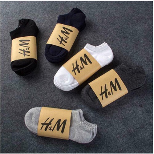 ชุดถุงเท้าสั้นผู้ชาย 5 คู่ ใน 1 สี-กx247