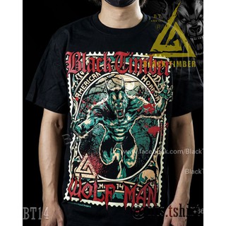 BT 14 Wolf Man Werewolf Horror เสื้อยืด ลายหนัง สกรีนลายอย่างดี ผ้าหนานุ่ม ไม่หดไม่ย้วย BT Black Timber S M L XL XXL