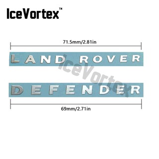 [IceVortex] สติกเกอร์โลหะ ลายโลโก้ LAND ROVER DEFENDER สําหรับติดตกแต่งรถไต่หินบังคับ MN TRX4 RC4WD D90 D110