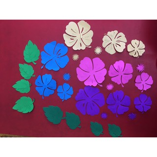 ดอกไม้กระดาษประดิษฐ์สำเร็จรูป ฟลาวเวอร์คิท จากกระดาษโปสเตอร์สี (Flower kit）