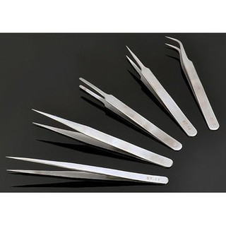 Tweezer Stainless แหนบจัดชิ้นงาน คุณภาพสูง ปลายแม่นยำแบบ Precision ด้ามจับเจียรมนสวยงามจับถนัดมือ