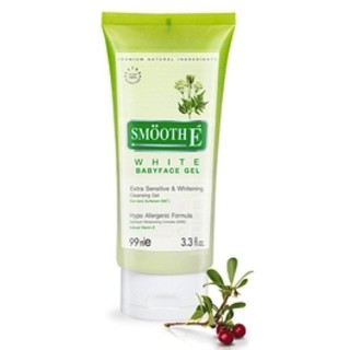 Smooth E White Babyface Gel สมูทอี ไวท์ เบบี้เฟซ เจล เพื่อผิวขาวกระจ่างใส อ่อนโยนสำหรับผิวบอบบางแพ้ง่าย 99ml.