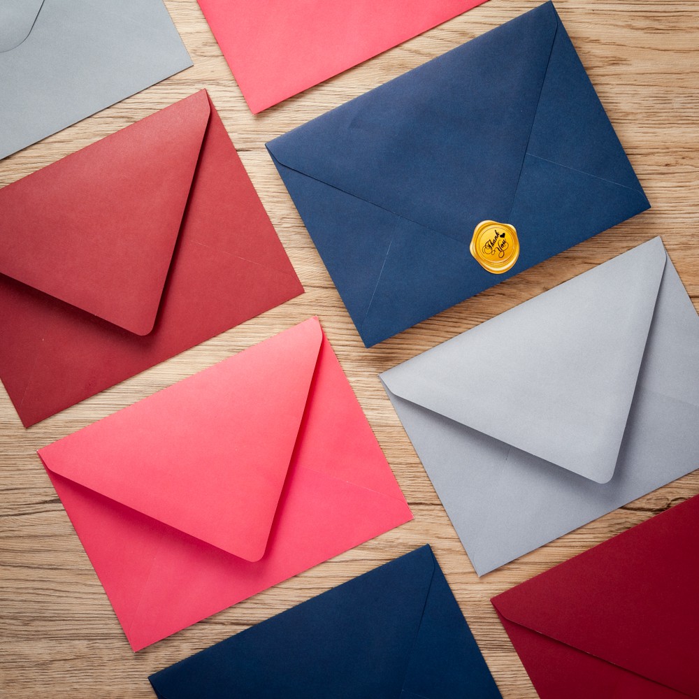 ซองงานแต่ง ซองยุโรป ขนาด 4x6, 5x7 นิ้ว  งานแต่ง ซองฝายุ 100g (50 ซอง) Envelope