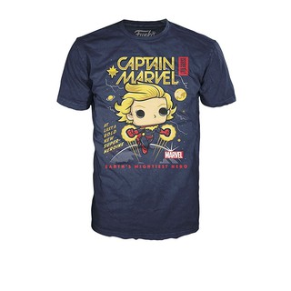 เสื้อยืดลาย Funko Pop Tees: Marvel Captain สีน้ำเงิน สำหรับผู้ชาย