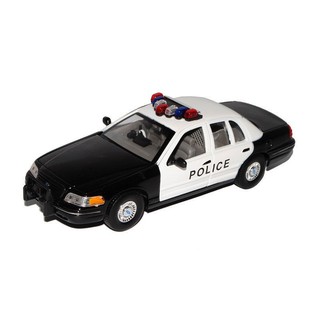 รถโมเดล Welly_29370 ford 1999 crown Victoria รถPolice ประตู+กระโปรงหน้าเปิดได้จริง 1:24