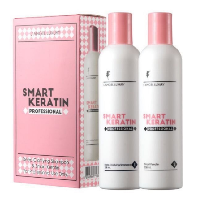 แอลแองเจิล เคราตินสด บำรุงและฟื้นฟูผมแห้งเสีย สูตรใหม่ L'ANGEL LUXURY SMART KERATIN PROFESSIONAL ปริมาณ 258x2