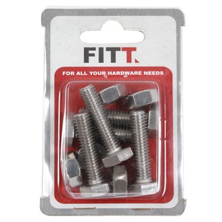 HEX MA SCREW SP 3/8"X1-1/2" 5 SET สกรูหัวหกเหลี่ยม 3/8 นิ้วX1-1/2 นิ้ว 5ชุด สกรู, น๊อตและแหวน อุปกรณ์ยึดติด เครื่องมือช่