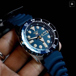 New Seiko SRP605J2 Blue Strap