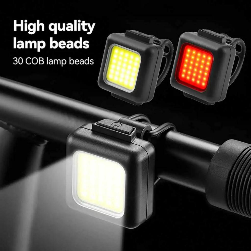 ไฟท้ายจักรยาน LED Type-C ชาร์จ USB เพื่อความปลอดภัย