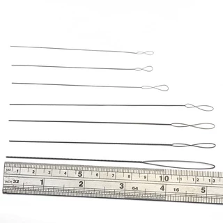 ((1 ชิ้น) 7 ประเภท Big Eye เปิดเข็ม Twist Shape Beading เข็มเสริม DIY Handmade Beading Gadget 1 ชิ้น