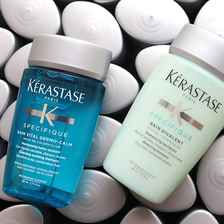 ตัวอย่างของแท้ KERASTASE dual-function shampoo 80ml ป้องกันอาการคันควบคุมความมันปราศจากซิลิโคนเพื่อความสดชื่นและทำความสะ